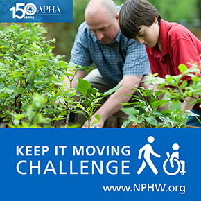 Keep It Moving Challenge, man and boy gardening