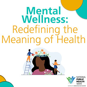 Mental Wellness: Redefining the Meaning of Health: figures topping a woman's head with flowers